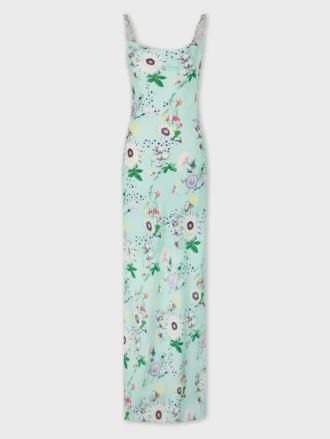 Floral patterned dress with chain details