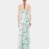 Floral patterned dress with chain details