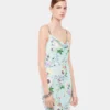 Floral patterned dress with chain details