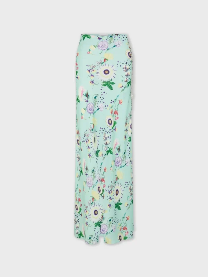 Floral patterned skirt with chain details