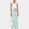 Floral patterned skirt with chain details