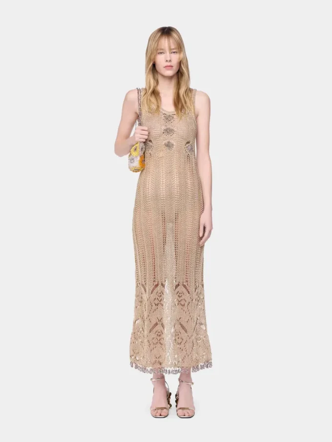 Long dress in crochet