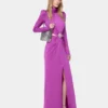 Fuchsia long dress in jersey