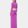 Fuchsia long dress in jersey