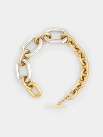 Gold and silver oversized XL link necklace