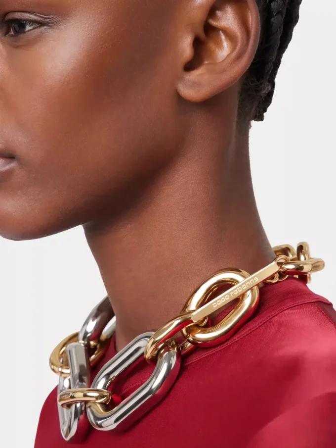 Gold and silver oversized XL link necklace Gold and silver oversized XL link necklace