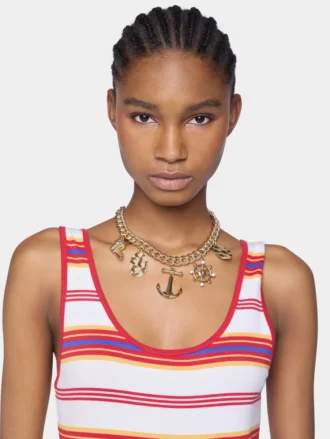 Gold choker with medals