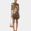 Cropped top in gradient assembly