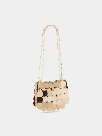 Gold sparkle discs nano bag