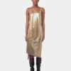 Gold tank top in mesh