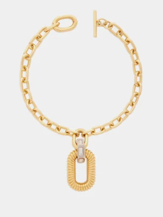 Gold xl link necklace