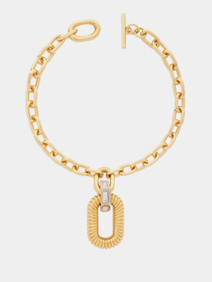 Gold xl link necklace