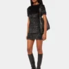 Golden heel knee-high leather Boots