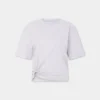 Grey t-shirt with piercing