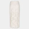 Ivory midi skirt in lace