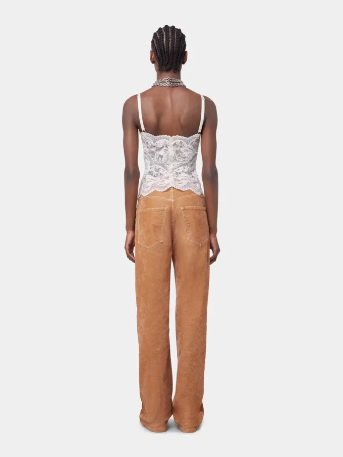 Ivory tank top in lace