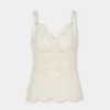 Ivory tank top in lace