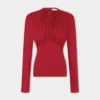 Jersey top with ruched details