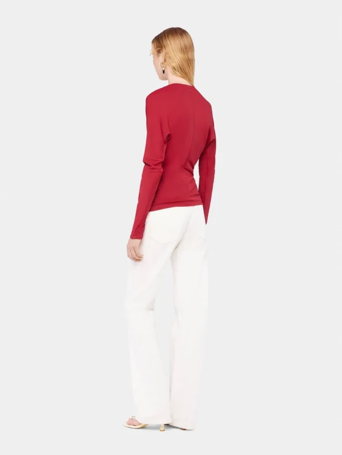 Jersey top with ruched details
