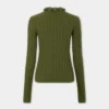 Khaki sweater in wool