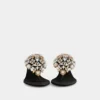 Kitten heel sandals with strass