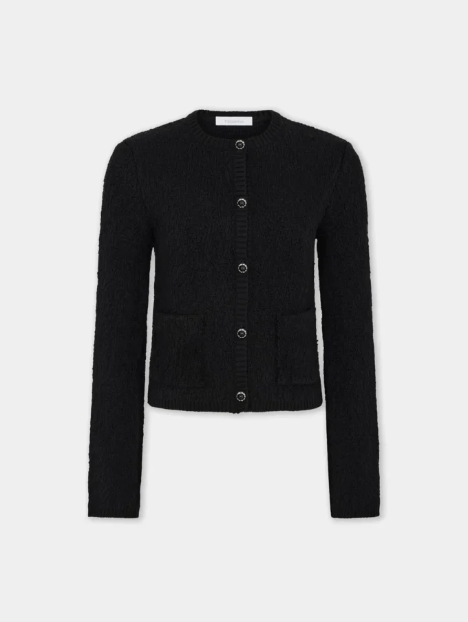 Knitted cardigan in wool