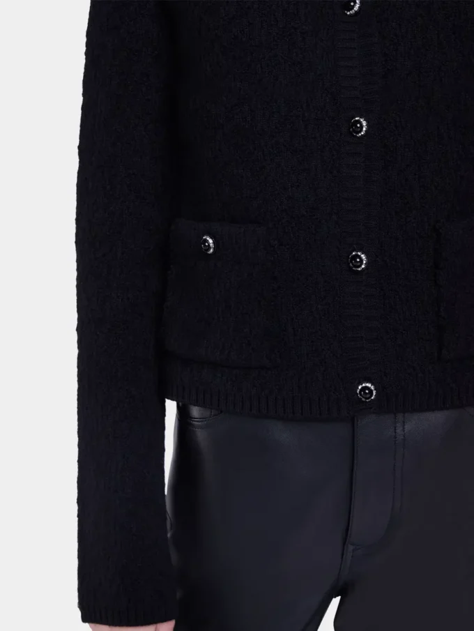 Knitted cardigan in wool