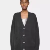 Knitted cardigan in wool and cashmere