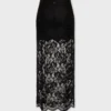 Lace midi skirt