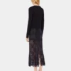 Lace midi skirt