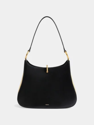 Large ring leather bag