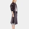 Leather bomber jacket