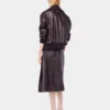 Leather bomber jacket