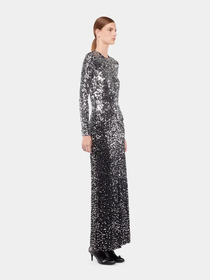 Long dress in jersey second-skin