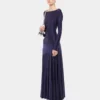 Long dress in jersey with godet details