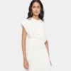Long dress with ruched details