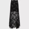Long flared lace skirt