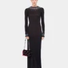 Long second-skin jersey dress