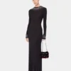 Long second-skin jersey dress