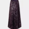 Long skirt in jersey with sequin details