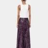 Long skirt in jersey with sequin details