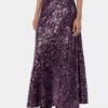 Long skirt in jersey with sequin details