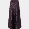 Long skirt in jersey with sequin details