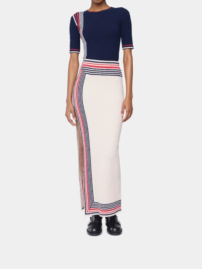 Long skirt in terry jersey