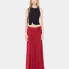 Long skirt with ruched details