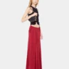 Long skirt with ruched details