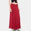 Long skirt with ruched details