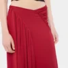 Long skirt with ruched details