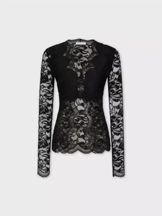 Long-sleeved lace top