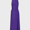 Midi draped jersey dress